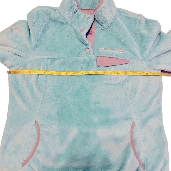 🌷Free‎ Country Mint Green with Gray Trim Pullover Fleece Women's Size L - Picture 11 of 11